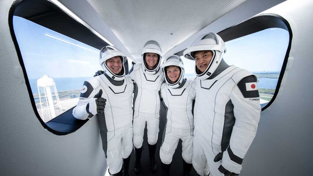 Roscosmos cosmonaut Kirill Peskov, NASA astronauts Anne McClain and Nichole Ayers along with JAXA astronaut Takuya Onishi arrived at NASA’s Kennedy Space Center in Florida on March 7, 2025, to begin final preparations for their upcoming mission to the ISS.