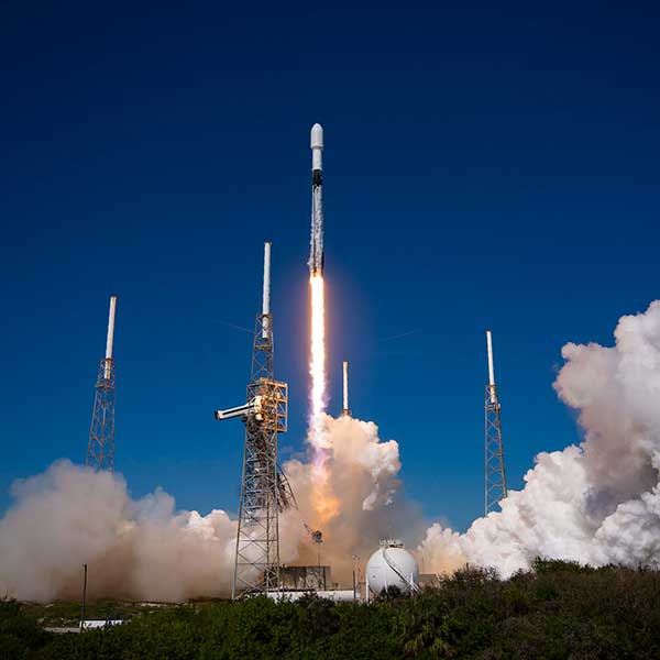 Northrop Grumman’s Cygnus spacecraft, atop a SpaceX Falcon 9 rocket, heads to the ISS for the 20th Northrop Grumman resupply mission on Jan. 30, 2024.