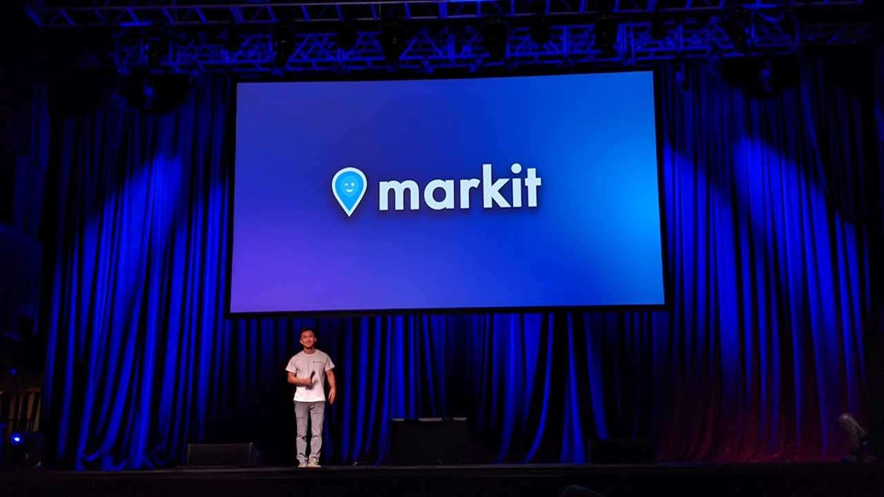Chang presenting at Techstars Boston Demo day in Aug 2022