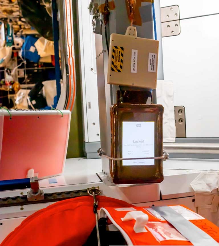 Amazon Snowcone onboard the ISS.