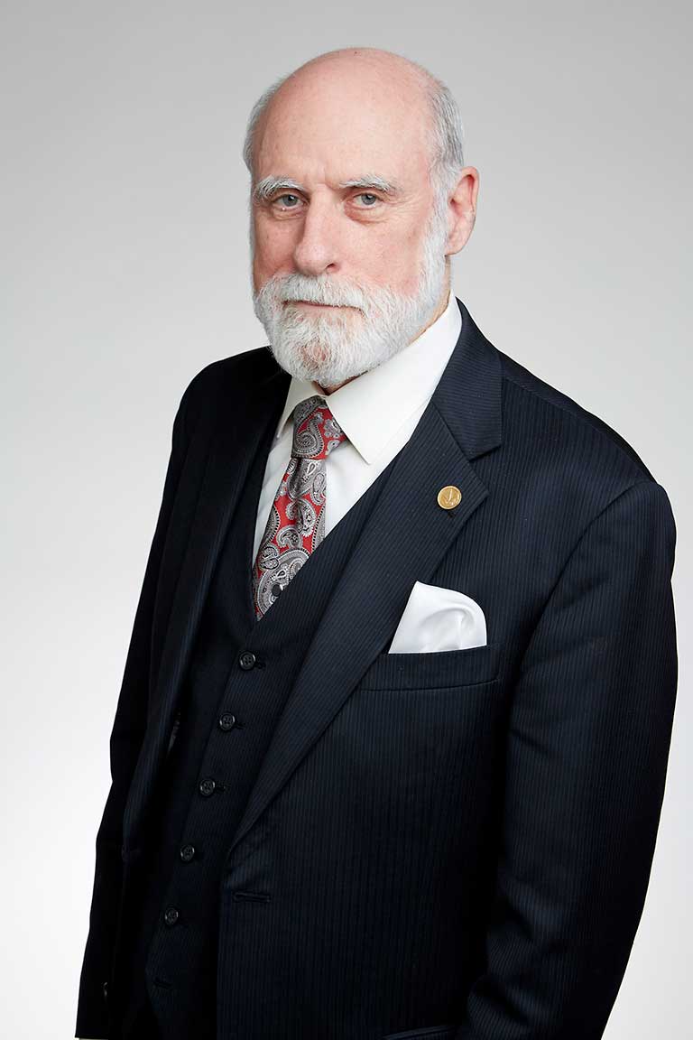 Vint Cerf, one of the two "fathers of the Internet" who co-developed TCP/IP protocols.