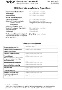Rersource Request Form - Attachment C