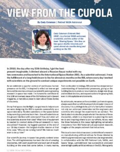 Upward 9.1 View From the Cupola: Cady Coleman