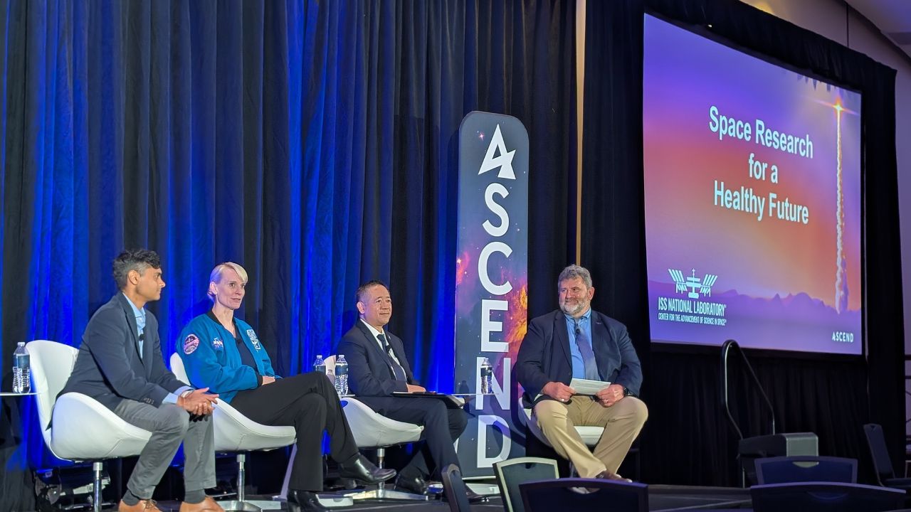 ISS National Lab panel, "Space Research for a Healthy Future," at ASCEND 2026 in Washington, D.C., May 19.