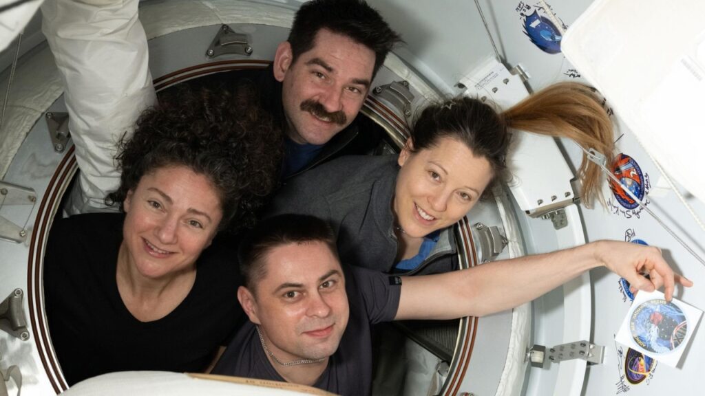 Crew-12 Astronauts Onboard the International Space Station.